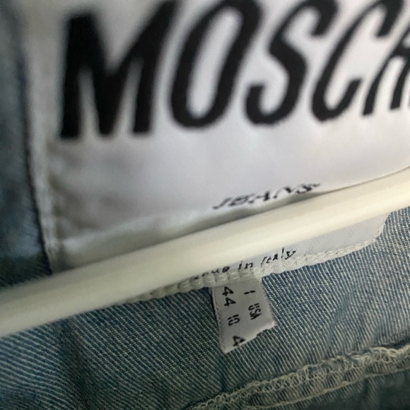Vintage Moschino Jeans denim Jacket with Ruffle Trim - Picture 4 of 10